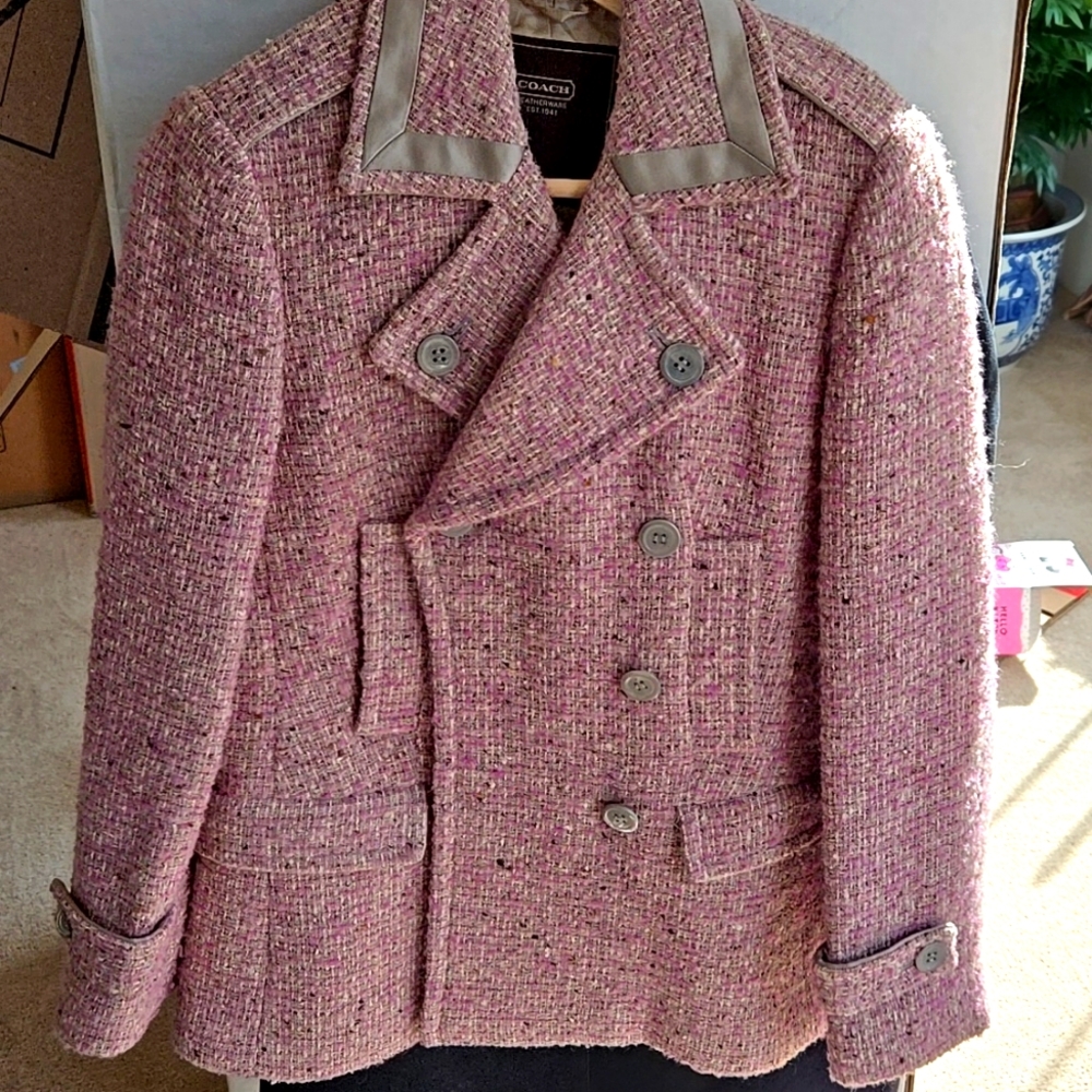 Coach tweed coat